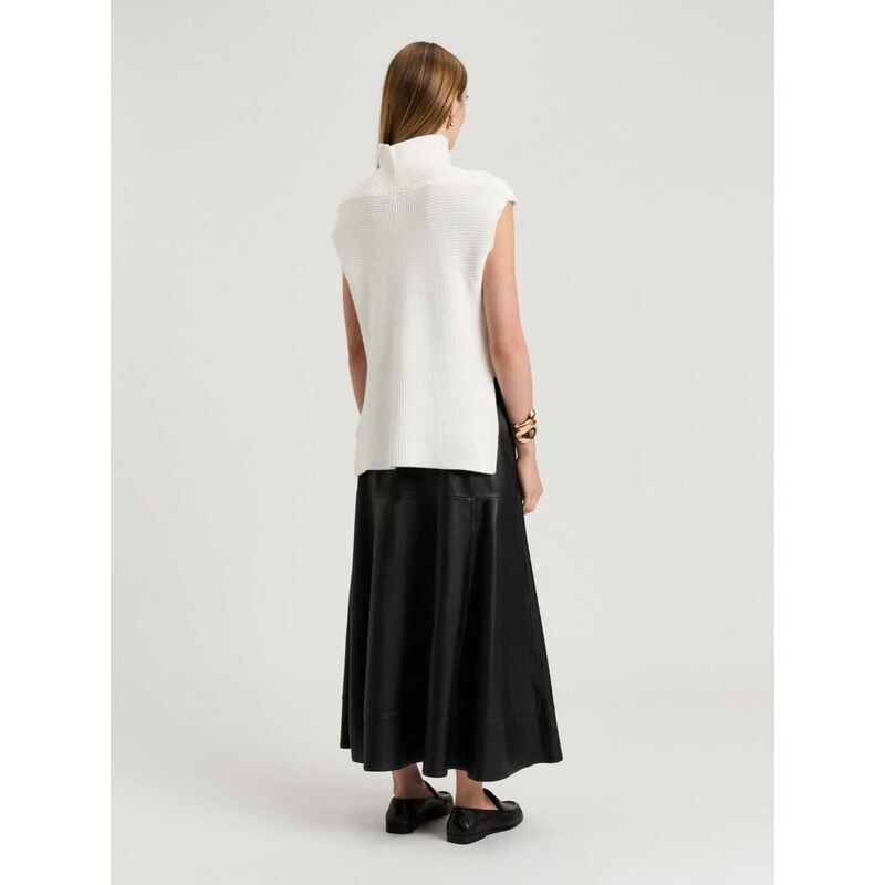 Veronika Maine Chunky Ribbed Knit Vest image number 1